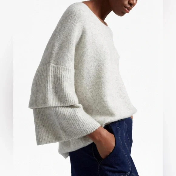 French Connection Heather Ruffle Layered Sweater - Picture 2 of 8